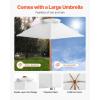 imageVEVOR Kids Picnic Table with Umbrella 3in1 Sand ampamp Water Table Outdoor Wooden Table and Bench Set with 2 Trays 4People Patio Dining Furniture for Garden Backyard and Porch Walnut