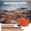 imageVEVOR Kinetic Recovery Rope 1 x 30ft MBS38000Lbs 100 Nylon HeavyDuty Off Road Snatch Strap Extreme Duty 30 Elasticity Energy Snatch Strap for 4x4 Offroad Vehicle Truck ATV UTV TractorOrange