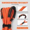 imageVEVOR Kinetic Recovery Rope 1 x 30ft MBS38000Lbs 100 Nylon HeavyDuty Off Road Snatch Strap Extreme Duty 30 Elasticity Energy Snatch Strap for 4x4 Offroad Vehicle Truck ATV UTV TractorOrange
