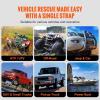 imageVEVOR Kinetic Recovery Rope 1 x 30ft MBS38000Lbs 100 Nylon HeavyDuty Off Road Snatch Strap Extreme Duty 30 Elasticity Energy Snatch Strap for 4x4 Offroad Vehicle Truck ATV UTV TractorOrange