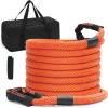 imageVEVOR Kinetic Recovery Rope 1 x 30ft MBS38000Lbs 100 Nylon HeavyDuty Off Road Snatch Strap Extreme Duty 30 Elasticity Energy Snatch Strap for 4x4 Offroad Vehicle Truck ATV UTV TractorOrange