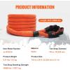 imageVEVOR Kinetic Recovery Rope 1 x 30ft MBS38000Lbs 100 Nylon HeavyDuty Off Road Snatch Strap Extreme Duty 30 Elasticity Energy Snatch Strap for 4x4 Offroad Vehicle Truck ATV UTV TractorOrange