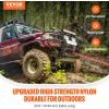 imageVEVOR Kinetic Recovery Rope 1 x 30ft MBS38000Lbs 100 Nylon HeavyDuty Off Road Snatch Strap Extreme Duty 30 Elasticity Energy Snatch Strap for 4x4 Offroad Vehicle Truck ATV UTV TractorOrange