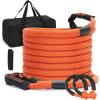 imageVEVOR Kinetic Recovery Rope 1 x 30ft MBS38000Lbs 100 Nylon HeavyDuty Off Road Snatch Strap Extreme Duty 30 Elasticity Energy Snatch Strap for 4x4 Offroad Vehicle Truck ATV UTV TractorOrange