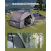 imageVEVOR Large 3 Season SUV Tent for 58 Person Truck Bed Tent Green Aluminum Poles Waterproof PU2000mm Car Camping HikingFits Suv