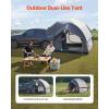 imageVEVOR Large 3 Season SUV Tent for 58 Person Truck Bed Tent Green Aluminum Poles Waterproof PU2000mm Car Camping HikingFits Suv