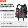 imageVEVOR Life Vest for Watersports PFD Life Jacket with Waterproof Nylon ampamp 80N Buoyancy Life VestJacket for Any Water ActivityFishing Kayaking Surfing and More Men and WomenMedium