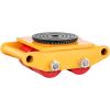 imageVEVOR Machine Skate 6T Machinery Skate Dolly 13228 lbs Machinery Moving Skate Machinery Mover Skate with 360 Rotation Cap and PU Directional Rollers Heavy Duty Industrial Moving Equipment Yellowwith 135in handle