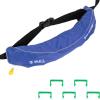 imageVEVOR Manual Inflatable Belt Pack for Adults 105N Buoyancy Over 80 Pounds and Up to 59 in Waist Adjustable Inflatable PFD Waist for SUP Paddelboarding Kayaking CO2 Cylinder Not IncludedBlue