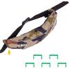imageVEVOR Manual Inflatable Belt Pack for Adults 105N Buoyancy Over 80 Pounds and Up to 59 in Waist Adjustable Inflatable PFD Waist for SUP Paddelboarding Kayaking CO2 Cylinder Not IncludedGreen