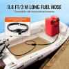 imageVEVOR Marine Tank 634Gallon24L Portable Tank with 98ft Hose Gauge for Outboard Engine Yacht Fishing Deck Boat Red