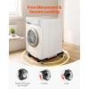 imageVEVOR Mini Fridge Stand 1625 Adjustable Dolly Washing Machine Stand Base with 4 Strong Feet 4 Locking Swivel Wheels Furniture Mover Mobile Base for Washing Machine Washer and Dryer2735inch