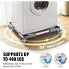 imageVEVOR Mini Fridge Stand 1625 Adjustable Dolly Washing Machine Stand Base with 4 Strong Feet 4 Locking Swivel Wheels Furniture Mover Mobile Base for Washing Machine Washer and Dryer1625inch
