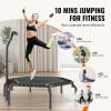 imageVEVOR Mini Trampoline 545 Inch Fitness Rebounder Max Load 450 lbs Exercise Trampoline Stable ampamp Quiet Small Trampoline with 3 Levels Height Adjustable Foam Handle for Adults IndoorGarden Workout