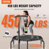 imageVEVOR Mini Trampoline 545 Inch Fitness Rebounder Max Load 450 lbs Exercise Trampoline Stable ampamp Quiet Small Trampoline with 3 Levels Height Adjustable Foam Handle for Adults IndoorGarden Workout