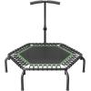 imageVEVOR Mini Trampoline 545 Inch Fitness Rebounder Max Load 450 lbs Exercise Trampoline Stable ampamp Quiet Small Trampoline with 3 Levels Height Adjustable Foam Handle for Adults IndoorGarden Workout