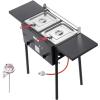 imageVEVOR Outdoor Propane Deep Fryer DualTank 8QTx2 Commercial Fryer Stainless Steel Cooker with Foldable Platform Dual Basket and Heat Adjustment Floor Standing Fryers for Restaurant Home Snack Bar