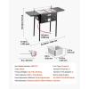 imageVEVOR Outdoor Propane Deep Fryer DualTank 8QTx2 Commercial Fryer Stainless Steel Cooker with Foldable Platform Dual Basket and Heat Adjustment Floor Standing Fryers for Restaurant Home Snack Bar