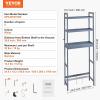 imageVEVOR Over The Toilet Storage 3Tier Adjustable Over Toilet Bathroom Organizer Bamboo Storage Shelf Rack with 3 Hooks Freestanding Easy Assembly Laundry Space Saver Fit Most Toilets WhiteGrey