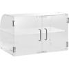 imageVEVOR Pastry Display Case 2Tier Commercial Countertop Bakery Display Case Acrylic Display Box with Rear Door Access ampamp Removable Shelves Keep Fresh for Donut Bagels Cake Cookie