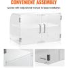 imageVEVOR Pastry Display Case 2Tier Commercial Countertop Bakery Display Case Acrylic Display Box with Rear Door Access ampamp Removable Shelves Keep Fresh for Donut Bagels Cake Cookie