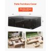 imageVEVOR Patio Furniture Cover 420D Heavy Duty Waterproof Outdoor Dining Table and Chairs Cover Large Squre Patio Table Covers with Air Vent for All Weather 74L x 74W x 28H inch Black110L x 84W x 28H