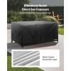 imageVEVOR Patio Furniture Cover 420D Heavy Duty Waterproof Outdoor Dining Table and Chairs Cover Large Squre Patio Table Covers with Air Vent for All Weather 74L x 74W x 28H inch Black74L x 74W x 28H