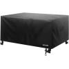 imageVEVOR Patio Furniture Cover 420D Heavy Duty Waterproof Outdoor Dining Table and Chairs Cover Large Squre Patio Table Covers with Air Vent for All Weather 74L x 74W x 28H inch Black74L x 74W x 28H