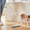 imageVEVOR Pet Hair Removal Broom 5846 in Adjustable Long Handle Rubber Broom with Built in Squeegee Reusable Dog Cat Hair Remover for Couch Furniture Hardwood Floor Tile
