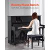 imageVEVOR Piano Bench 295quot x 14quot x 203quot Duet Keyboard Piano Chair with 203quot234 Adjustable Height Padded Cushion Storage Compartment for Music Books Wooden Piano Stool Seat for Vanity Bedroom22 x 1378 x 19