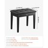 imageVEVOR Piano Bench 295quot x 14quot x 203quot Duet Keyboard Piano Chair with 203quot234 Adjustable Height Padded Cushion Storage Compartment for Music Books Wooden Piano Stool Seat for Vanity Bedroom22 x 1378 x 19