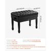 imageVEVOR Piano Bench 295quot x 14quot x 203quot Duet Keyboard Piano Chair with 203quot234 Adjustable Height Padded Cushion Storage Compartment for Music Books Wooden Piano Stool Seat for Vanity Bedroom295 x 14 x 203