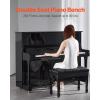 imageVEVOR Piano Bench 295quot x 14quot x 203quot Duet Keyboard Piano Chair with 203quot234 Adjustable Height Padded Cushion Storage Compartment for Music Books Wooden Piano Stool Seat for Vanity Bedroom295 x 14 x 203