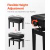 imageVEVOR Piano Bench 295quot x 14quot x 203quot Duet Keyboard Piano Chair with 203quot234 Adjustable Height Padded Cushion Storage Compartment for Music Books Wooden Piano Stool Seat for Vanity Bedroom22 x 13 x 193