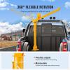 imageVEVOR Pickup Truck Crane with 1100 lbs Manual Winch Folding TruckMounted Bed Crane Steel Pickup Truck Jib Crane Hoist 360 Swivel for Lifting Goods in Construction Factory