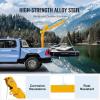 imageVEVOR Pickup Truck Crane with 1100 lbs Manual Winch Folding TruckMounted Bed Crane Steel Pickup Truck Jib Crane Hoist 360 Swivel for Lifting Goods in Construction Factory