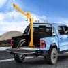 imageVEVOR Pickup Truck Crane with 1100 lbs Manual Winch Folding TruckMounted Bed Crane Steel Pickup Truck Jib Crane Hoist 360 Swivel for Lifting Goods in Construction Factory
