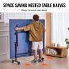 imageVEVOR Ping Pong Table Professional Table Tennis Game Indoor MDF Portable Table Tennis Table Foldable Ping Pong Table with Quick Clamp Net and Lockable Wheel 10 Minute Easy Assembly 12mm Tabletops