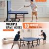 imageVEVOR Ping Pong Table Professional Table Tennis Game Indoor MDF Portable Table Tennis Table Foldable Ping Pong Table with Quick Clamp Net and Lockable Wheel 10 Minute Easy Assembly 25mm Tabletops
