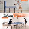 imageVEVOR Ping Pong Table Professional Table Tennis Game Indoor MDF Portable Table Tennis Table Foldable Ping Pong Table with Quick Clamp Net and Lockable Wheel 10 Minute Easy Assembly 12mm Tabletops