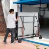 imageVEVOR Ping Pong Table Professional Table Tennis Game IndoorOutdoor All Weather Aluminum Table Tennis Table Portable Foldable Table with Quick Clamp Net ampamp Large Lockable Wheels 10 Minute Assembly