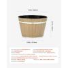 imageVEVOR Plant Pots 4 Pack 1181 inch Whiskey Barrel Planters with Drainage Holes Large Outside Plastic Decoration Flower Pot Imitation Wine Barrel Design for Indoor Outdoor Garden Home Plants Brown