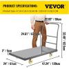 imageVEVOR Platform Truck 2000 lbs Capacity Steel Flatbed Cart 47quot Length x 24quot Width x 32quot Height Flat Dolly Hand Trucks with 5quot Nylon Casters HeavyDuty Utility Push Carts for Luggage Moving
