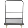 imageVEVOR Platform Truck 2000 lbs Capacity Steel Flatbed Cart 47quot Length x 24quot Width x 32quot Height Flat Dolly Hand Trucks with 5quot Nylon Casters HeavyDuty Utility Push Carts for Luggage Moving