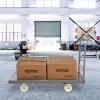 imageVEVOR Platform Truck 2000 lbs Capacity Steel Flatbed Cart 47quot Length x 24quot Width x 32quot Height Flat Dolly Hand Trucks with 5quot Nylon Casters HeavyDuty Utility Push Carts for Luggage Moving