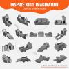 imageVEVOR Play Couch 15pcs Modular Couch Toddler Foam Sofa Couch with HighDensity 25D Sponge for Playing Creativing Sleeping Imaginative Kids Furniture for Bedroom and Playroom