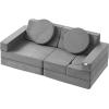 imageVEVOR Play Couch 15pcs Modular Couch Toddler Foam Sofa Couch with HighDensity 25D Sponge for Playing Creativing Sleeping Imaginative Kids Furniture for Bedroom and Playroom