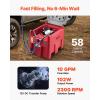 imageVEVOR Portable Diesel Tank 116 Gallon Capacity ampamp 10 GPM Flow Rate Fuel Tank with 12V Electric Transfer Pump and 131ft Rubber Hose PE Diesel Transfer for Easy Fuel Transportation GrayRed