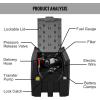 imageVEVOR Portable Diesel Tank 116 Gallon Capacity ampamp 10 GPM Flow Rate Fuel Tank with 12V Electric Transfer Pump and 131ft Rubber Hose PE Diesel Transfer for Easy Fuel Transportation GrayBlack