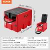 imageVEVOR Portable Diesel Tank 116 Gallon Capacity ampamp 10 GPM Flow Rate Fuel Tank with 12V Electric Transfer Pump and 131ft Rubber Hose PE Diesel Transfer for Easy Fuel Transportation GrayRed2